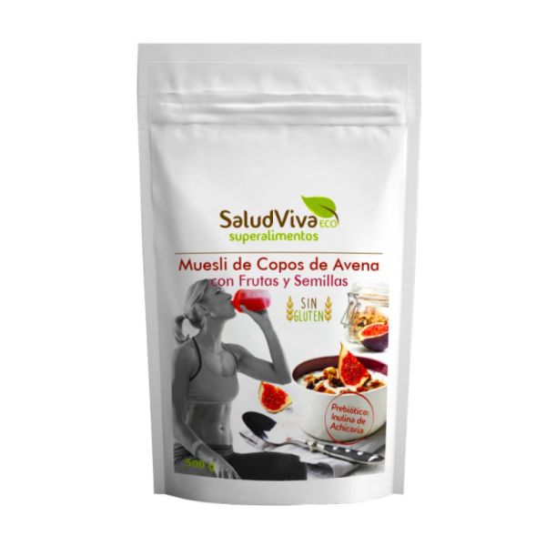 MUESLI FLOCOS DE AVEIA FRUTAS E SEMENTES 500G ECO