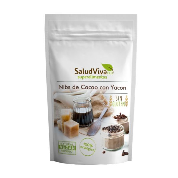 KAKAO NIBS SÖTTAD MED YACON 150G ECO - SALUD VIVA