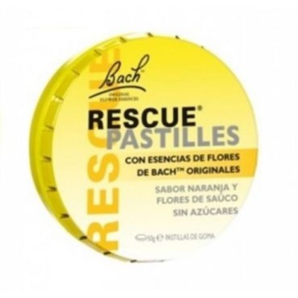 Bach Rescue Elderberry Orange Pastilles Tin 50 gr