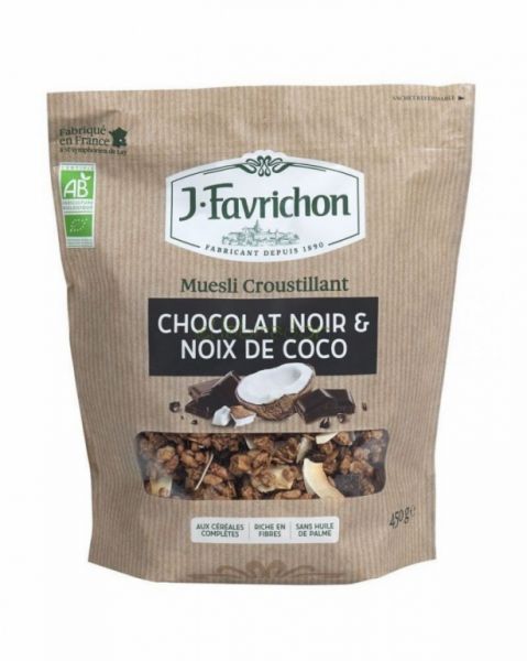 Crunchy Müsli Choklad och Kokos 450 g - FAVRICHON