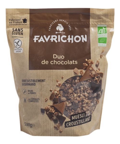 Crunchy Muesli Duo de Chocolates 375 g - FAVRICHON Img 3