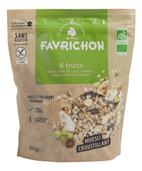 Crunchy Muesli 6 Fruites 375 g - FAVRICHON Img 3