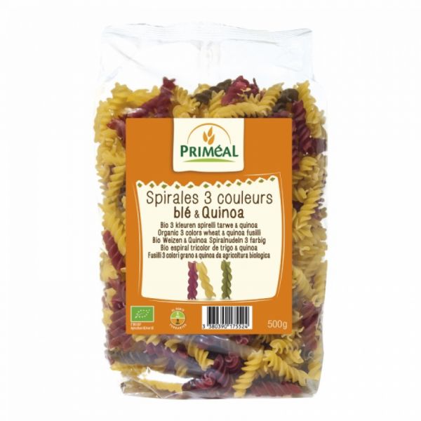 Spiralen met Driekleurige Quinoa 500 g - PRIMEAL