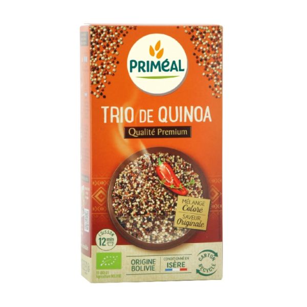 PRIMEAL VIT RÖD SVART TRIO QUINOA 500 G - PRIMEAL