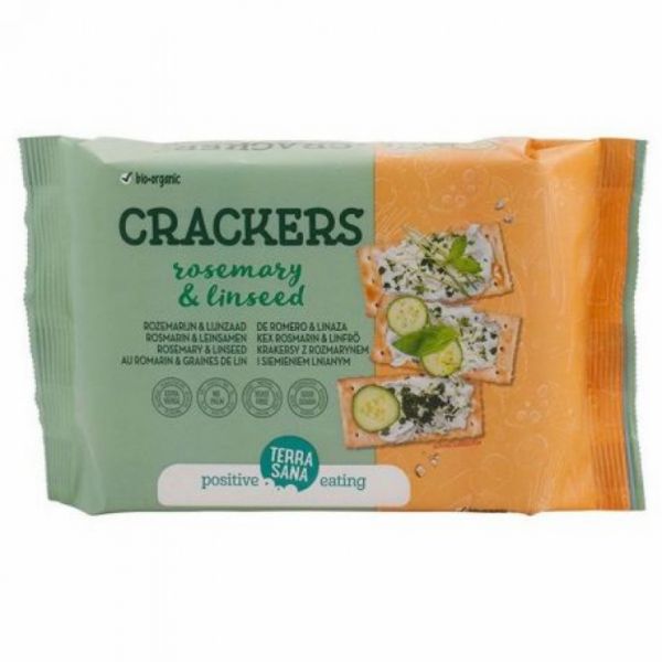 ROZEMARIJN- EN LIJNZAADCRACKERS 250 g - TERRASANA