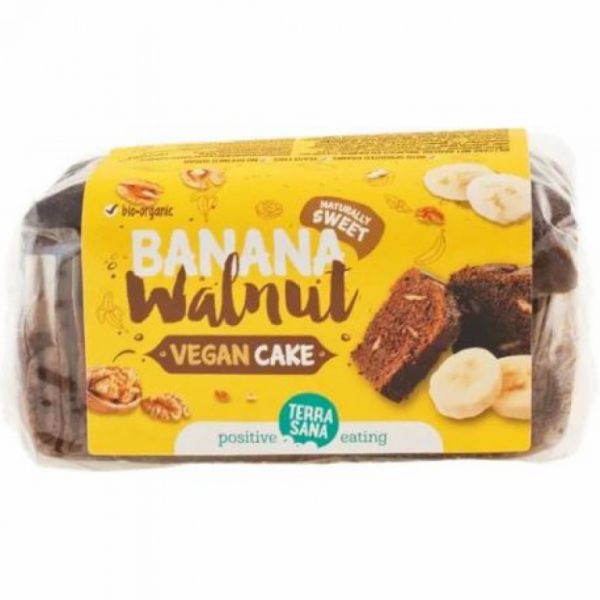 Bolo Vegano Banana e Nozes 350 g - TERRASANA