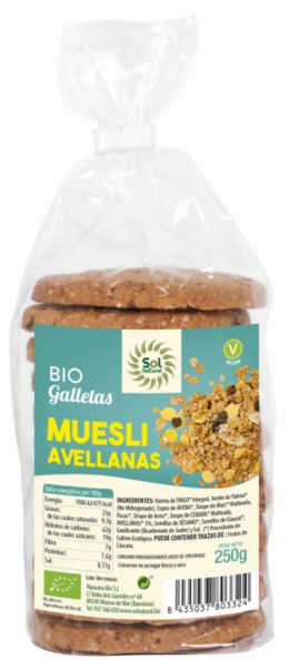 GALETES DE MUESLI AMB AVELLANES BIO 250 g