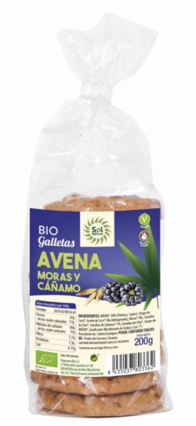 BISCOTTI DI AVENA MORA E CANAPA BIO 200 g