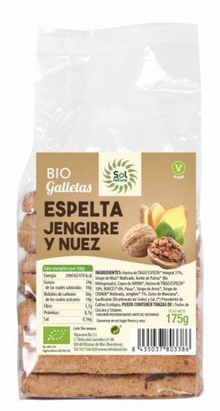 GALETES ESPELTA JENGIBRE I NOUS BIO 175 g