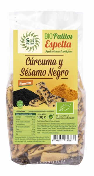 BASTONCINI BIO DI CURCUMA E SESAMO NERO 150 g