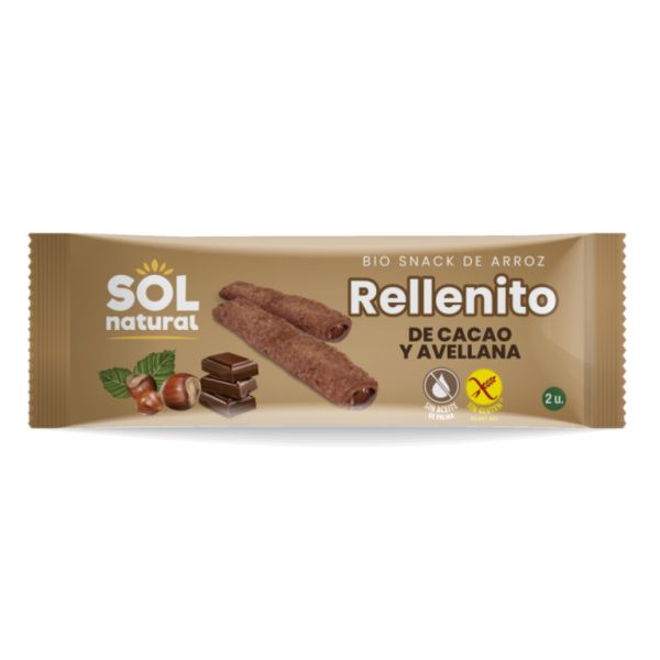 BIOLOGISCHE CHOCO- EN HAZELNOOTVULLING ZONDER GLUTEN 25 g