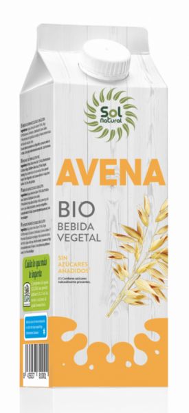 BEBIDA DE AVEIA NATURAL SEM AÇÚCAR BIO 1 L