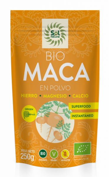 EKOLOGISKT MACA-PULVER 250 g - Sol Natural