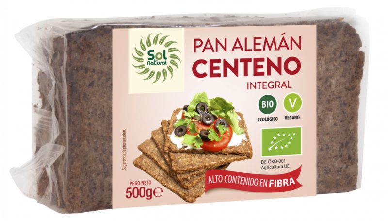 BIO WHOLE GERMAN RYE BREAD 500 g - Sol Natural