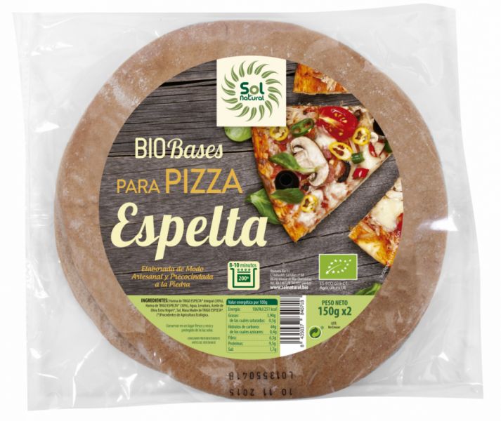 BASE DE DE PIZZA D'ESPERTA INTEGRAL MASSA GRUIXADA BIO 2x150 g