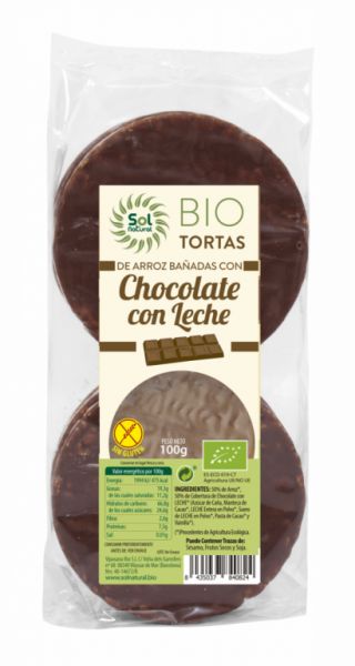 BIO-MILCHSCHOKOLADE-REISKUCHEN 100 g - Sol Natural