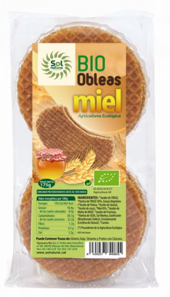 OBLEA AMB MEL BIO 175 g - Sol Natural