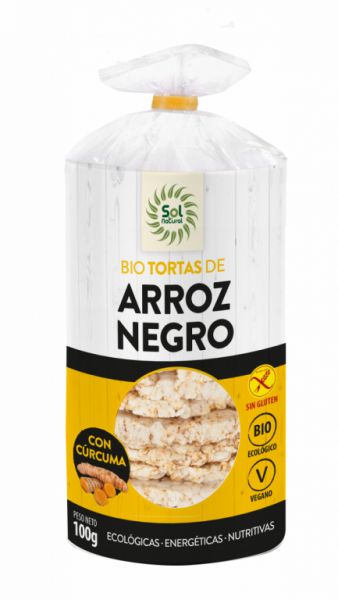 BIOLOGISCHE ZWARTE RIJST EN KURKUMA CAKES 100 g