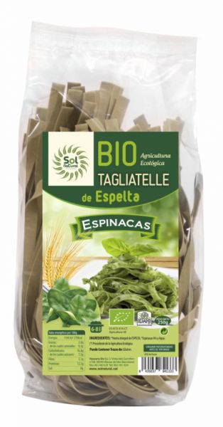 SPELLAD TAGLIATELLE MED EKOLOGISK SPENAT 250 g