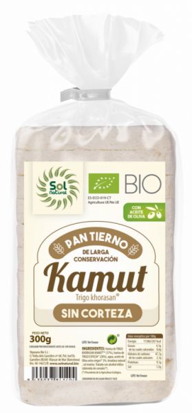 PAN TIERNO DE KAMUT SIN CORTEZA BIO 300 g