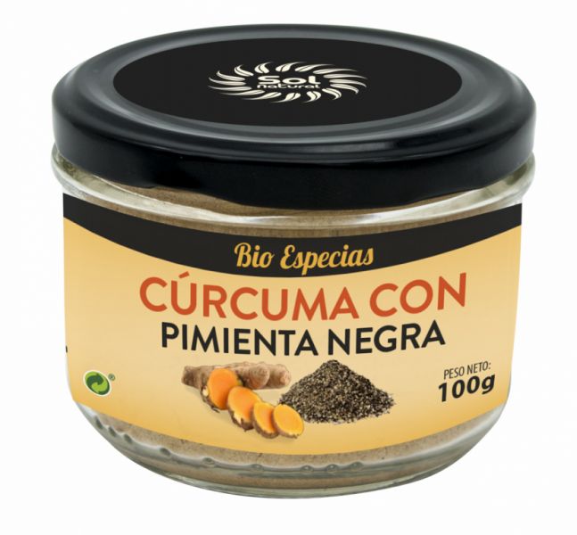 BIO CURCUMA COM PIMENTA PRETA 100 g - Sol Natural