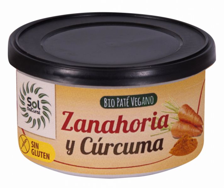 BIO PATÊ DE CENOURA E CURCUMA 125 g - Sol Natural