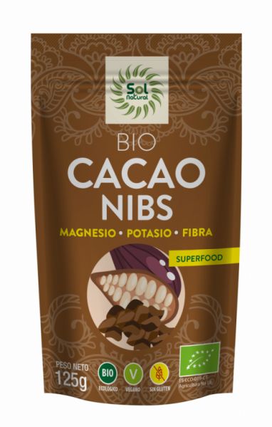 NIBS DE CACAU ORGÂNICO 125 g - Sol Natural