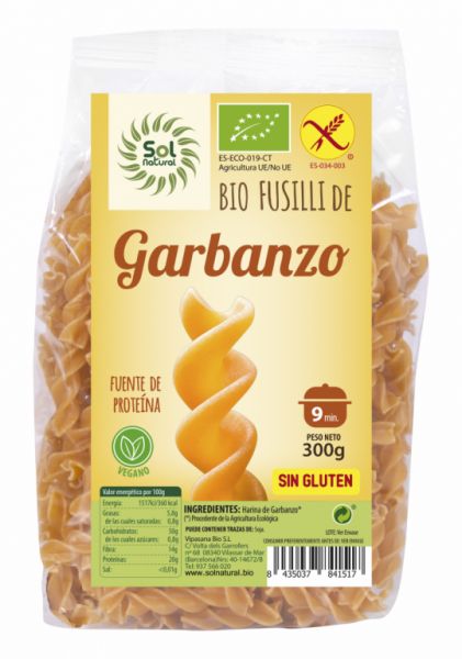 FUSILLI AL GARBANZO BIO SENZA GLUTINE 300 g