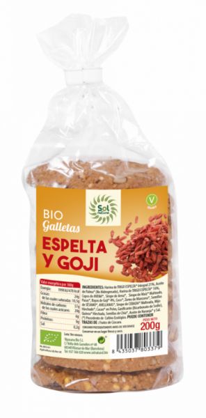 BIOLOGISCHE SPELT- EN GOJI-BESSEN KOEKJES 200 g