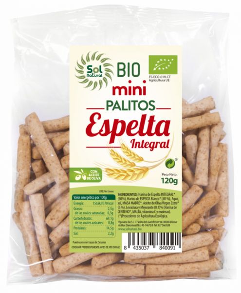 MINI BASTONCINI DI FARRO INTEGRALE BIO 120 g