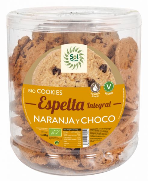 BISCOITOS DE ESPELTA COM LARANJA E BIO CHOCO 1360 g