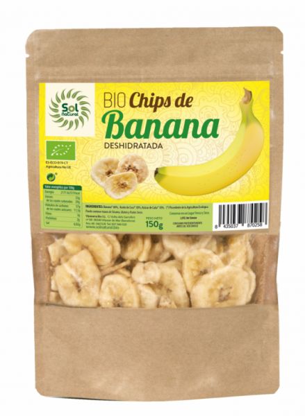 BANANA CHIPS ORGANIC 150 g - Sol Natural