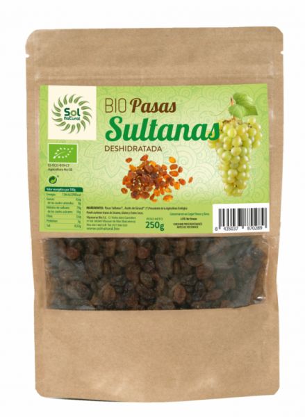 BIOLOGISCHE SULTAANROZIJNEN 250 g - Sol Natural