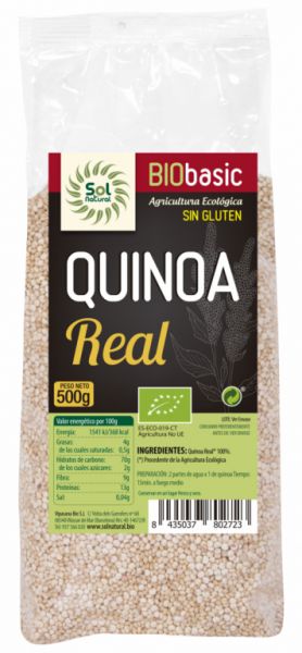 BIO GLUTEN FREE REAL QUINOA 500 g - Sol Natural