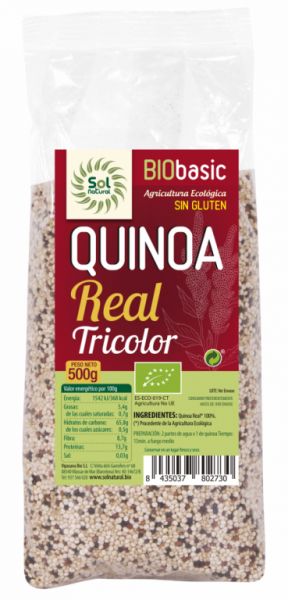 BIO GLUTENFREIE DREIFARBIGE KÖNIGLICHE QUINOA 500 g