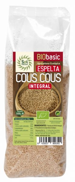 BIO INTEGRAL DINKEL COUS COUS 500 g - Sol Natural