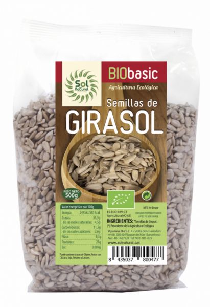 SEMENTES DE GIRASSOL ORGÂNICOS 500 g