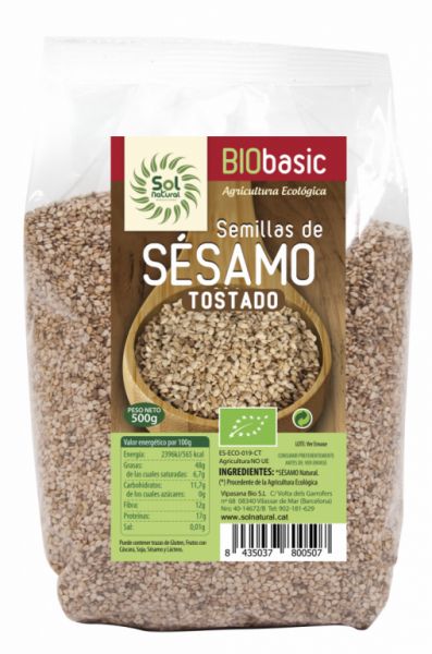 BIO GERÖSTETE SESAMSAMEN 500 g - Sol Natural