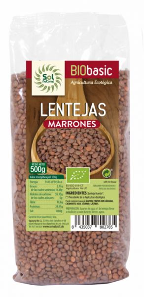 LENTICCHIE MARRONE BIO 500 g - Sol Natural