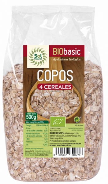 FIOCCHI DI 4 CEREALI BIO 500 g - Sol Natural