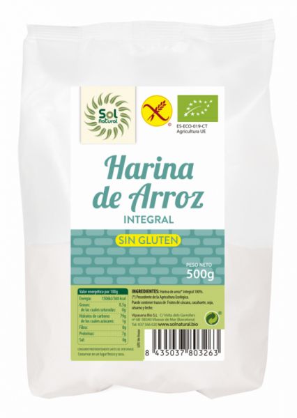 BIO GLUTEN FREE WHOLE RICE FLOUR 500 g