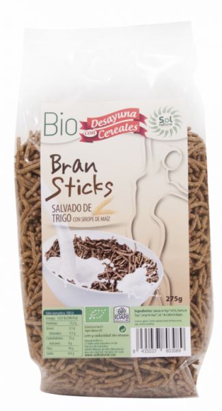 BRAN STICKS CON SALVADO BIO 275 g - Sol Natural