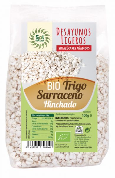 BIO puffed buckwheat 100 grams - Sol Natural