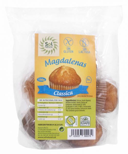 MAGDALENES SENSE GLUTEN CLÀSSICA 5/U 190 g