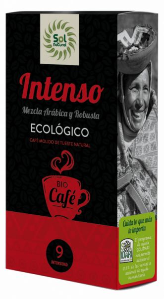 ORGANIC INTENSE GROUND COFFEE 250 g - Sol Natural