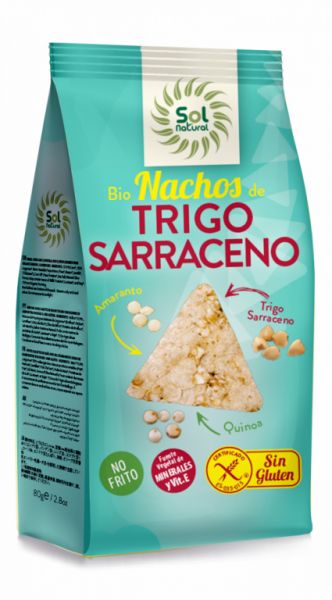 BIO boekweit-, amarant- en quinoa-nacho's 80 gram