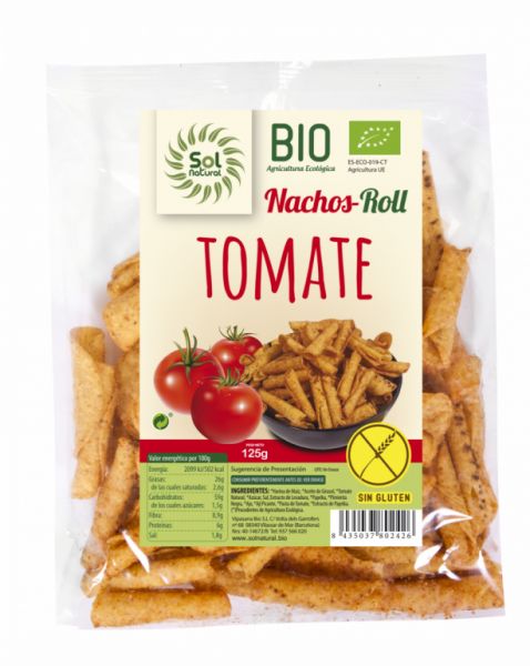 BIO GLUTEN FREE TOMATO NACHOS ROLL 125 g