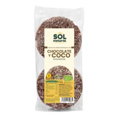 Comprar Sol Natural BOLOS DE ARROZ DE CHOCOLATE PRETO BIO E COCO 100 g Por 1,99€