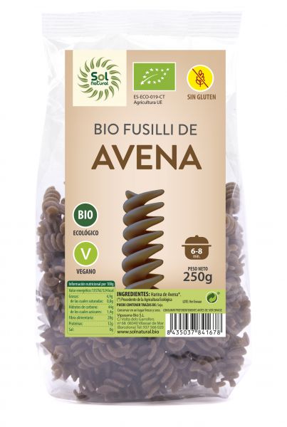 BIO-GLUTENFREIE HAFER-FUSILLI 250 g - Sol Natural