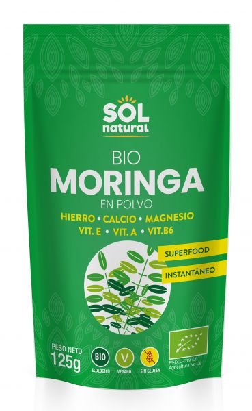 BIOLOGISCHE MORINGA POEDER 125 g - Sol Natural